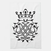 ヨハン・セバスチャン・バッハ印鑑クレストモノグラム記章 キッチンタオル (縦)
