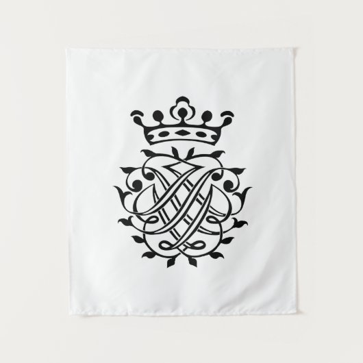 ヨハン・セバスチャン・バッハ印鑑クレストモノグラム記章 タペストリー (正面)