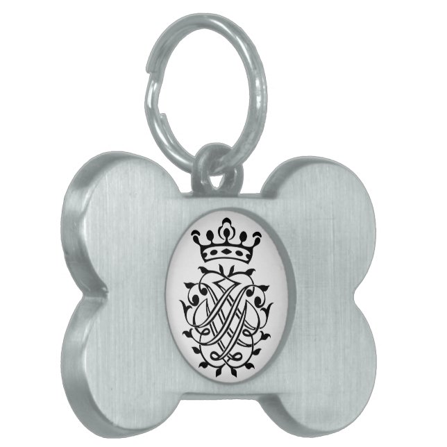 ヨハン・セバスチャン・バッハ印鑑クレストモノグラム記章 ペットネームタグ (正面左)