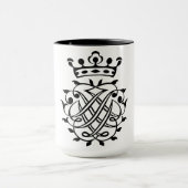 ヨハン・セバスチャン・バッハ印鑑クレストモノグラム記章 マグカップ (中央)