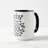 ヨハン・セバスチャン・バッハ印鑑クレストモノグラム記章 マグカップ (正面右)