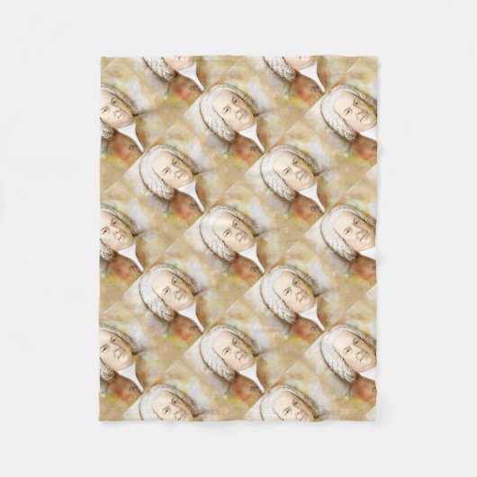 ヨハン・セバスチャン・バッハ フリースブランケット (正面)