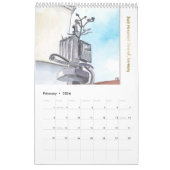 ヨハン・セバスチャン・バッハ・モニュメント、ウォーター・カラー・スタイル カレンダー (2月 2026)