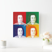 ヨハン・セバスチャン・バッハimマンガートスティル スクエア壁時計 (ホーム)