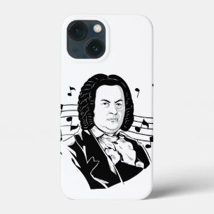 ヨハン・セバスティアン・バッハの肖像と胸像と楽譜 iPhone 13 MINIケース