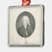 ヨハン・ゼバスティアン・バッハのポートレート メタルオーナメント (左)