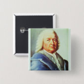 ヨハン・ゼバスティアン・バッハのポートレート 缶バッジ (正面&裏面)