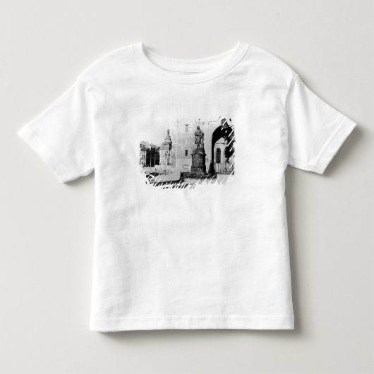 ヨハン・ゼバスティアン・バッハの彫像 トドラーTシャツ (正面)