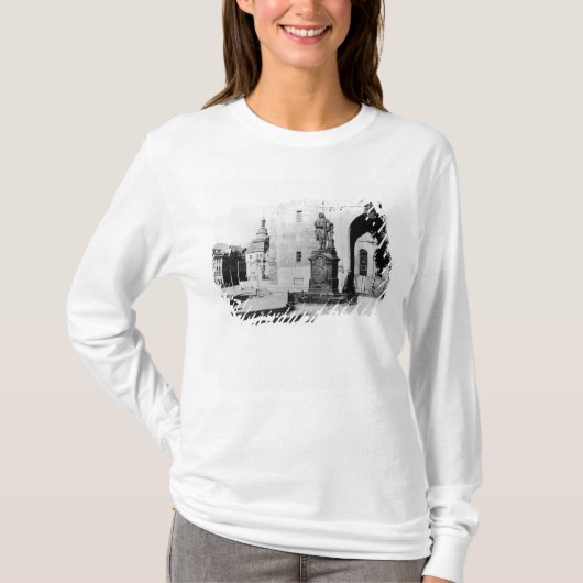 ヨハン・ゼバスティアン・バッハの彫像 Tシャツ (正面)