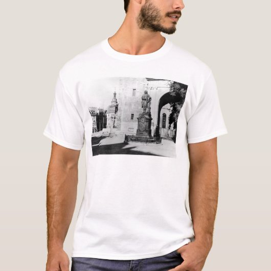 ヨハン・ゼバスティアン・バッハの彫像 Tシャツ (正面)