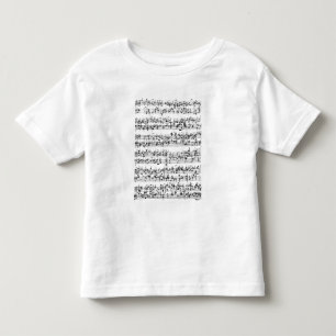 ヨハン・ゼバスティアン・バッハの音楽スコア トドラーTシャツ