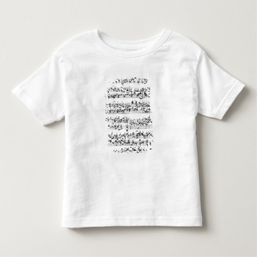 ヨハン・ゼバスティアン・バッハの音楽スコア トドラーTシャツ (正面)