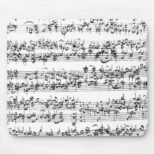 ヨハン・ゼバスティアン・バッハの音楽スコア マウスパッド