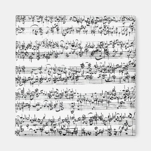 ヨハン・ゼバスティアン・バッハの音楽スコア マグネット