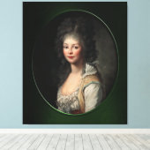 ヨハン・ティシュベインによる若い女性のポートレート キャンバスプリント (インサイチュ (ウッドフロア))