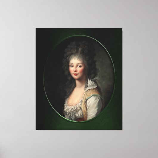 ヨハン・ティシュベインによる若い女性のポートレート キャンバスプリント (正面)