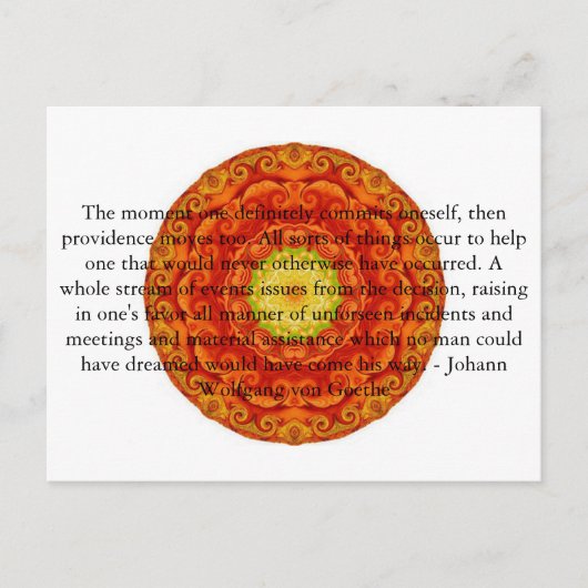 ヨハン・ヴォルフガング・フォン・ゲーテの引用語句 インビテーションポストカード (正面)