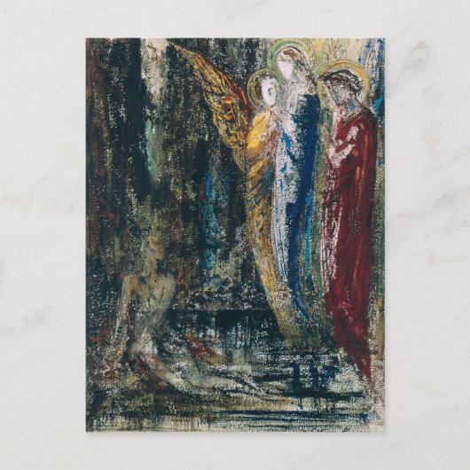 ヨブと天使， c.1890 ポストカード (正面)