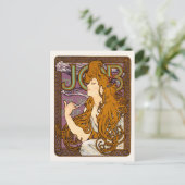 ヨブ広告ズリトグラフアルフォンスミュシャ ポストカード (スタンド正面)