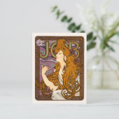 ヨブ広告ズリトグラフアルフォンスミュシャ ポストカード (スタンド正面)