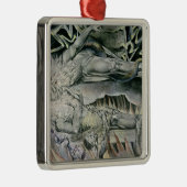 ヨブ記のウィリアムブレイク|のイラストレーション; メタルオーナメント (右)