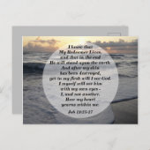 ヨブ記19:25-27 私の贖い主は生きておられる！ ポスター ポストカード (正面/裏面)