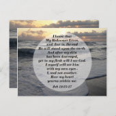 ヨブ記19:25-27 私の贖い主は生きておられる！ ポスター ポストカード (正面/裏面)