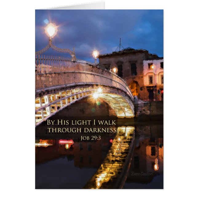 ヨブ29:3彼の光によって私は暗闇の中を歩く (正面)