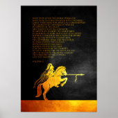 ヨブ39:19-25聖書の詩 ポスター (正面)