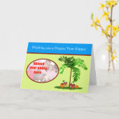 ヨムキップールユダヤ人ホリデーフォトカスタム カード (黄色い花)