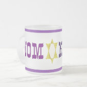 ヨムキプル&スター – フロストグラスマグカップ (正面左)