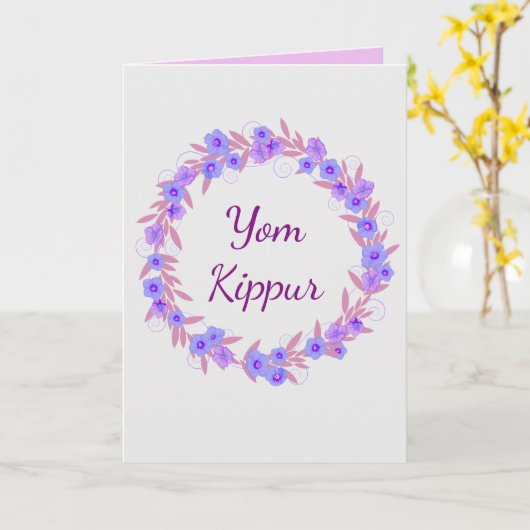 ヨム・キプルの表現 カード (黄色い花)