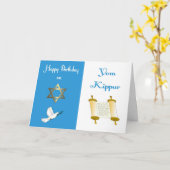 ヨム・キプルの誕生日 カード (黄色い花)