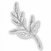 ヨモギのハーブのシール シール (正面)