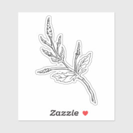 ヨモギのハーブのシール シール