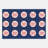 ヨユノエルクリスフランスのマス挨拶伝統的文 ラッピングペーパーシート (正面2)