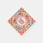 ヨユノエルフォークア伝統的ートクリフランスのスマス スタンダードカクテルナプキン (角)