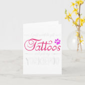 ヨリエポオドッグ恋人タトゥーおもしろい犬マママギフトアイディア カード (黄色い花)