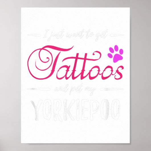 ヨリエポオドッグ恋人タトゥーおもしろい犬マママギフトアイディア ポスター (正面)