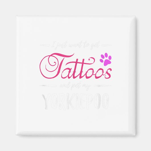 ヨリエポオドッグ恋人タトゥーおもしろい犬マママギフトアイディア マグネット (正面)