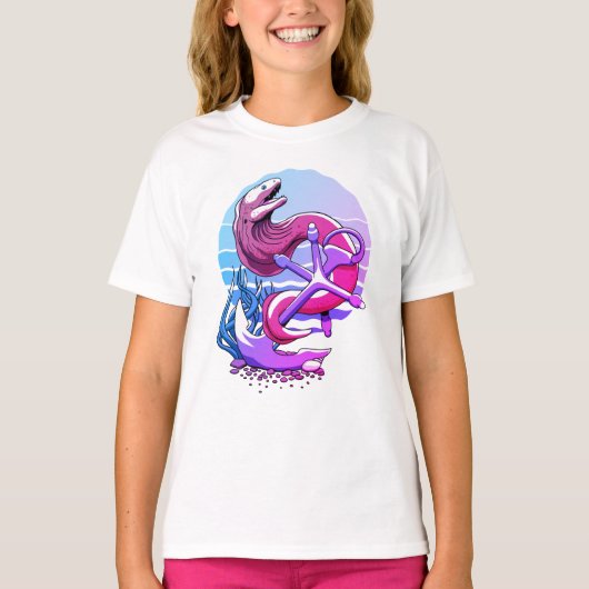 ヨリフダウミヘビとアンカー Tシャツ (正面)