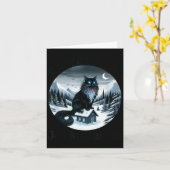 ヨルカットゥリンのユールキャットに気をつけろ アイスランドのクリスマス カード (黄色い花)