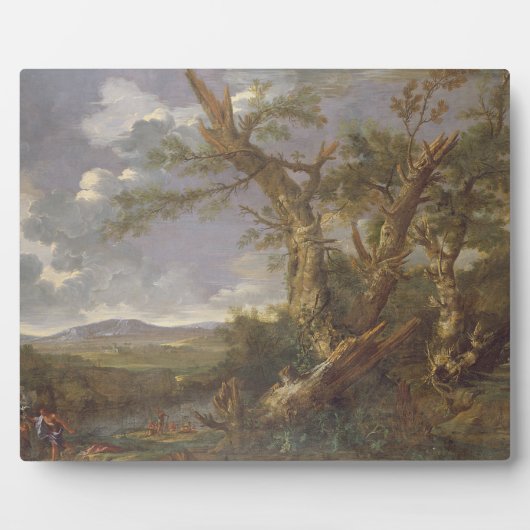 ヨルダンでバプテスマを持つ風景(c油) フォトプラーク (正面)