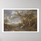 ヨルダンでバプテスマを持つ風景(c油) ポスター (正面)