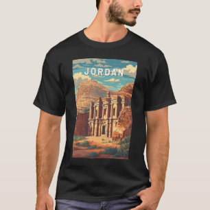 ヨルダンのイラスト 旅行 アート ビンテージ Tシャツ