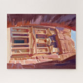 ヨルダンのペトラ遺跡の旅の絵画アート ジグソーパズル (横)