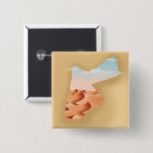 ヨルダンの図解入りの、写真付きの地図ポスター 缶バッジ (正面&裏面)