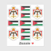 ヨルダンの国のシンボル/武器と旗のコート シール (シート)