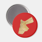 ヨルダンの地図マグネット マグネット (正面/裏面)