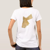 ヨルダンの旗と地図のTシャツ Tシャツ (裏面)